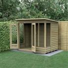 7' x 5' Forest 4Life 25yr Guarantee Double Door Pent Summer House (2.26m x 1.7m)