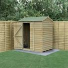 6' x 4' Forest 4Life 25yr Guarantee Overlap Pressure Treated Windowless Reverse Apex Wooden Shed (1.