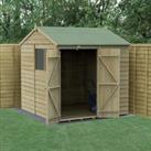 7' x 7' Forest 4Life 25yr Guarantee Overlap Pressure Treated Double Door Reverse Apex Wooden Shed (2