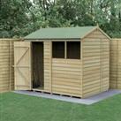 8' x 6' Forest 4Life 25yr Guarantee Overlap Pressure Treated Reverse Apex Wooden Shed (2.42m x 1.99m