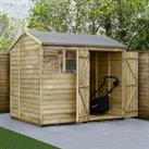 8' x 6' Forest 4Life 25yr Guarantee Overlap Pressure Treated Double Door Reverse Apex Wooden Shed (2