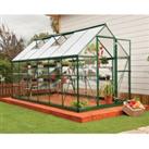 6'x12' Palram Canopia Hybrid Large Walk In Green Polycarbonate Greenhouse (1.8x3.6m)