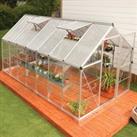6'x14' Palram Canopia Hybrid Large Walk In Silver Polycarbonate Greenhouse (1.8x4.2m)