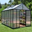 8'x12' Palram Canopia Glory Grey Large Polycarbonate Greenhouse (2.4x3.6m)