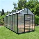 8'x16' Palram Canopia Glory Grey Large Polycarbonate Greenhouse (2.4x4.8m)