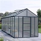 8'x20' Palram Canopia Glory Grey Large Polycarbonate Greenhouse (2.4x6m)
