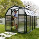 6'x8' Palram Canopia Rion EcoGrow Green Greenhouse with Resin Frame (2.04m x 2.63m)