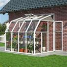 6'x8' Palram Canopia Rion White Lean to Greenhouse (1.8x2.4m)