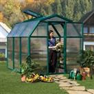 6'x6' Palram Canopia Rion EcoGrow Small Green Polycarbonate Greenhouse (1.8x1.8m)