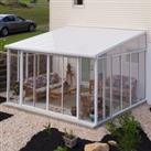12' x 14' Palram Canopia San Remo White Lean To Conservatory (3.80m x 4.35m)
