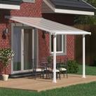 10x10 Palram Canopia Olympia White Patio Cover With Clear Panels