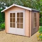 Shire Barnsdale 2.1m x 2.1m Wooden Log Cabin Summerhouse (19mm)