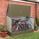 6x3 Trimetals Green Metal Bicycle Store - Garden Bike Storage