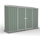 9'10 x 5' Absco Space Saver Pent Double Door Metal Shed - Pale Eucalyptus (3m x 1.52m)