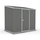 7'5 x 5' Absco Space Saver Pent Metal Shed - Grey (2.26m x 1.52m)