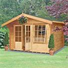 Shire Hale 3.6m x 3.6m Log Cabin Summerhouse (28mm)