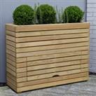 3'11 x 1'4 Forest Linear Tall Wooden Garden Planter with Storage (1.2m x 0.4m)