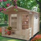 Shire Maulden 2.4m x 3.2m Log Cabin Summerhouse (19mm)