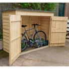 6'5 x 2'10 Forest Large Double Door Pent Wooden Garden Storage - Bike Shed/ Pressure Treated (no flo
