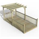 8' x 16' Forest Pergola Deck Kit with Retractable Canopy No. 11 (2.4m x 4.8m)
