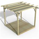 8' x 8' Forest Pergola Deck Kit with Retractable Canopy No. 1 (2.4m x 2.4m)