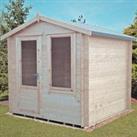 Shire Peckover 2.4m x 2.4m Log Cabin Summerhouse (19mm)