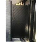 Barnstaple Premium Metal Side Gate - Black