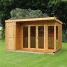 12' x 8' Mercia Premium Summer House with Side Shed (3.69m x 2.41m)