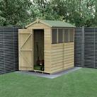 6' x 4' Forest Beckwood 25yr Guarantee Shiplap Pressure Treated Apex Wooden Shed - 4 Windows (1.88m 