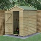 6' x 4' Forest Beckwood 25yr Guarantee Shiplap Pressure Treated Windowless Apex Wooden Shed (1.88m x