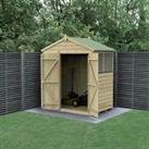 6' x 4' Forest Beckwood 25yr Guarantee Shiplap Pressure Treated Double Door Apex Wooden Shed (1.99m 
