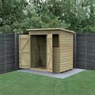 6' x 4' Forest Beckwood 25yr Guarantee Shiplap Pressure Treated Double Door Pent Wooden Shed (1.98m 