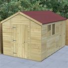 12' x 8' Forest Timberdale 25yr Guarantee Tongue & Groove Pressure Treated Combination Apex Shed