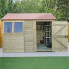 10' x 6' Forest Timberdale 25yr Guarantee Tongue & Groove Pressure Treated Reverse Apex Shed (3.