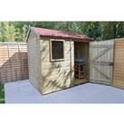 8' x 6' Forest Timberdale 25yr Guarantee Tongue & Groove Pressure Treated Reverse Apex Shed (2.4