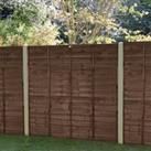 Forest 6' x 5'6 Brown Pressure Treated Super Lap Fence Panel (1.83m x 1.68m)