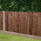 Forest 6' x 4' Brown Pressure Treated Vertical Closeboard Fence Panel (1.83m x 1.22m)