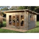 Forest Melbury 4m x 3m Log Cabin (34mm) - Single Glazed
