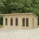Forest Wolverley 6m x 4m Log Cabin Garden Office (45mm)