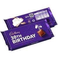 Cadbury 30th Birthday Dairy Milk Chocolate Bar with Sleeve 110g