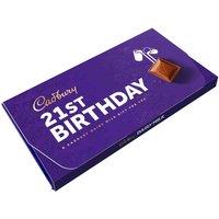 Cadbury 21st Birthday Dairy Milk Chocolate Bar with Gift Envelope