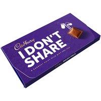 Cadbury I Dont share Dairy Milk Chocolate Bar with Gift Envelope