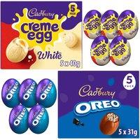 Cadbury Oreo Egg & White Creme Egg Filled Egg 5 Pack (Bundle of 2)