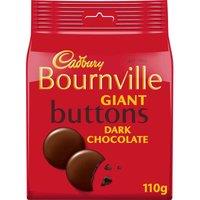 Cadbury Bournville Giant Dark Chocolate Buttons 110g (Box of 10)