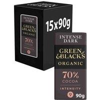 Green & Black's Organic Dark 70% Chocolate 90g Bar Box of 15