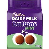 Cadbury Mint Giant Buttons Chocolate Bag 110g (Box of 10)