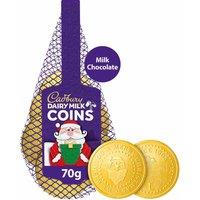 Cadbury Dairy Milk Chocolate Christmas Coins Bag 70g