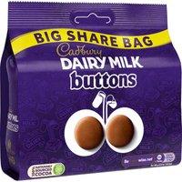 Dairy Milk Giant Buttons Chocolate Share Bag 184.8g (Box of 10)