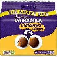 Dairy Milk Caramel Nibbles Share Chocolate Bag 186g