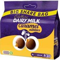Dairy Milk Caramel Nibbles Share Chocolate Bag 186g (Box of 10)